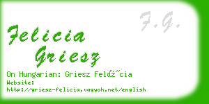 felicia griesz business card